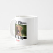 Pet Foto Bester Hund Vater je lustig Kaffeetasse (Vorderseite Links)
