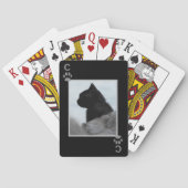 Pet Foto Black Cat Paw Print Cards Spielkarten (Rückseite)