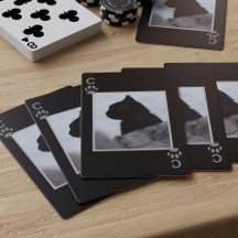 Pet Foto Black Cat Paw Print Cards