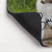 Pet Foto Black Script Mousepad (Ecke)