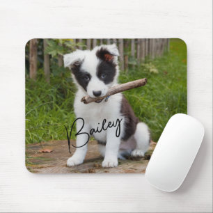 Pet Foto Black Script Mousepad