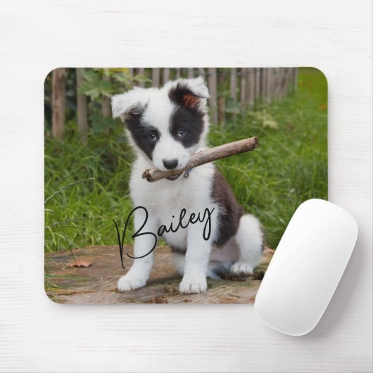Pet Foto Black Script Mousepad (Mit Mouse)