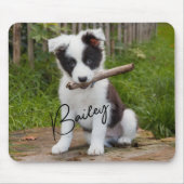 Pet Foto Black Script Mousepad (Vorne)