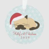 Pet Foto Cat Christmas Ornament (Vorderseite)