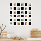 Pet Foto Collage 18 Montag Keepake DIY Poster (Küche)