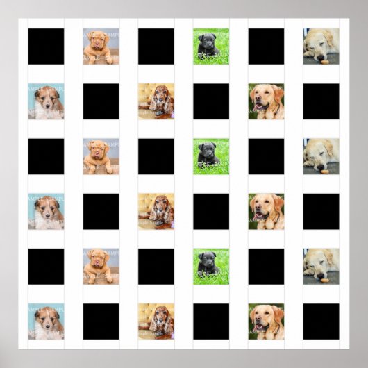 Pet Foto Collage 18 Montag Keepake DIY Poster (Vorne)