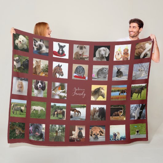 PET-Foto Collage Blanket - Keepake/Memorial Burg Fleecedecke (Beispiel)