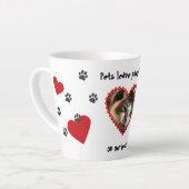 Pet-Foto-Drucke auf unserem Herzen Milchtasse (Linke Ecke)