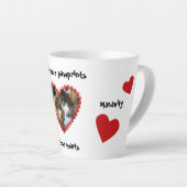 Pet-Foto-Drucke auf unserem Herzen Milchtasse (Rechte Ecke)