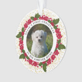 Pet Foto First Forever Zuhause Weihnachts-Ornament Ornament (Vorderseite)