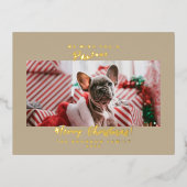 Pet Foto Frohe Weihnachtsfeiertage Postkarte (Vorderseite)