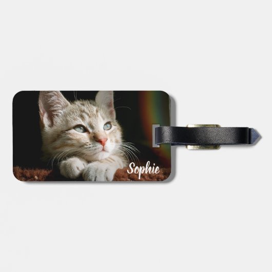 Pet-Foto Gepäckanhänger (Rückseite horizontal)