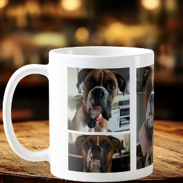 Pet-Foto halten Kaffeetasse