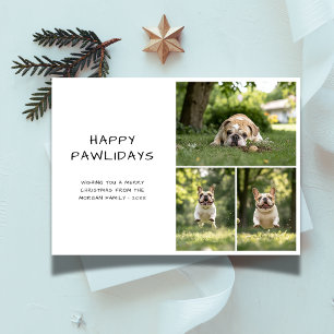 Pet Foto Happy Pawlidays Funny BullDog Weihnachten