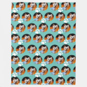 Pet Foto Light w Paw Print Niedlich Modern Fleecedecke (Vorderseite)