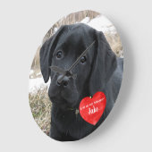 PET Foto Memorial - Add Your Foto - Dog Foto Große Wanduhr (Winkel)