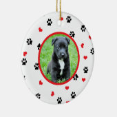 pet Foto mit niedlichem süßem Tatzen- und Keramikornament (Rechts)