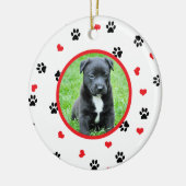 pet Foto mit niedlichem süßem Tatzen- und Keramikornament (Links)