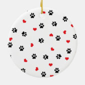 pet Foto mit niedlichem süßem Tatzen- und Keramikornament (Hinten)