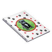 pet Foto mit niedlichem süßem Tatzen- und Notizblock (Rechte Seite)