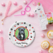 pet Foto mit niedlichem süßem Tatzen- und Pappteller (Party)