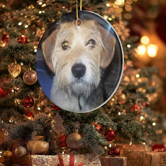 PET-FOTO mit Typografie Keramik Ornament