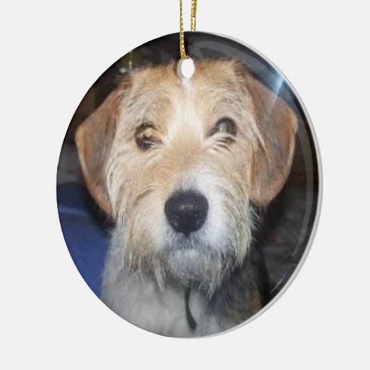 PET-FOTO mit Typografie Keramik Ornament (Links)