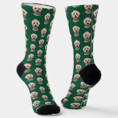 Pet Foto Pattern Kelly Green Niedlich Socken (Gewinkelt)