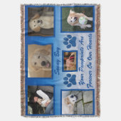 Pet Foto Rainbow Bridge "Your Pawprints" Decke (Vorderseite Vertikal)