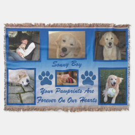 Pet Foto Rainbow Bridge "Your Pawprints" Decke