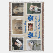 Pet Foto Rainbow Bridge "Your Pawprints" Decke (Vorderseite Vertikal)
