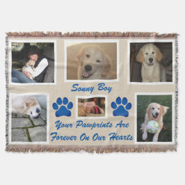 Pet Foto Rainbow Bridge "Your Pawprints" Decke