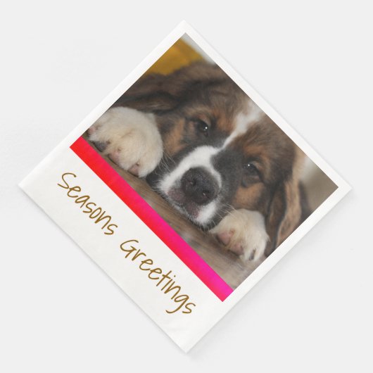 Pet-Foto Serviette (Ecke)