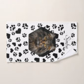 Pet-Foto und Name & Pad-Druckmuster individuell an Handtuch (Handtuch)