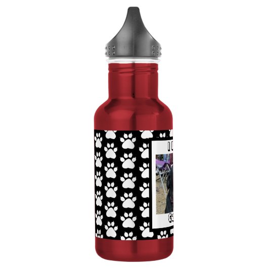Pet-Foto und Paw-Druck Edelstahlflasche (Links)