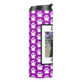 Pet-Foto und Paw-Druck Thermosbecher (Nach links gedreht)