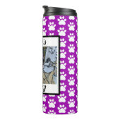 Pet-Foto und Paw-Druck Thermosbecher (Nach rechts gedreht)