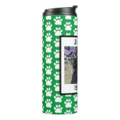 Pet-Foto und Paw-Druck Thermosbecher (Nach links gedreht)