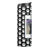 Pet-Foto und Paw-Druck Thermosbecher (Nach links gedreht)