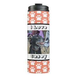 Pet-Foto und Paw-Druck Thermosbecher