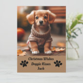 Pet Foto Weihnachtskarte (Stehend Vorderseite)