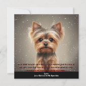 Pet Foto Yorkie Dog Spaß Einfache Weihnachtskarte Einladung (Vorderseite)