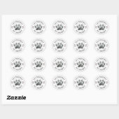 Pet Friendly Aquarellpfanne Runder Aufkleber (Blatt)