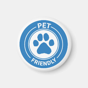 Pet Friendly Bestie Westie Gezeichnet Paw - Blue Magnet