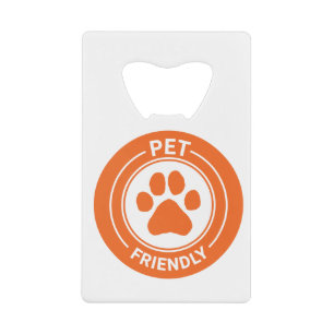 Pet Friendly Bestie Westie Gezeichnet Paw - Orange Geldbeutel Flaschenöffner