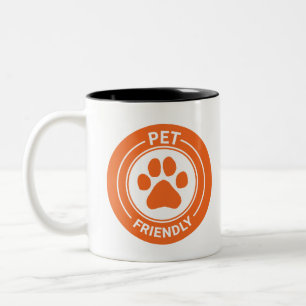 Pet Friendly Bestie Westie Gezeichnet Paw - Orange Zweifarbige Tasse