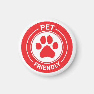Pet Friendly Bestie Westie Gezeichnet Paw - Red Magnet