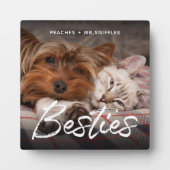 Pet Friends Hund Vater Katze Mama Geschenk BESTE F Fotoplatte (Vorderseite)