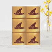 Pet Frog Muster : Golden Base Karte (Gelbe Blume)