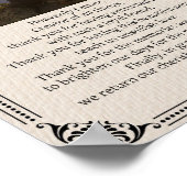 Pet-Gedenkgebet - Plakat (Ecke)